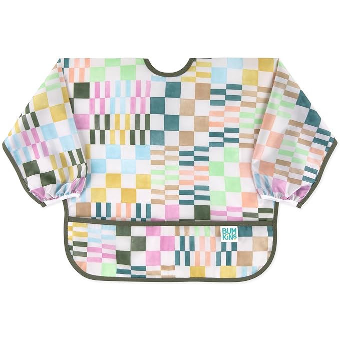 Bumkins Sleeved Bib for Girl or Boy, Baby and Toddler for 6-24 Mos, Essential by Bumkins