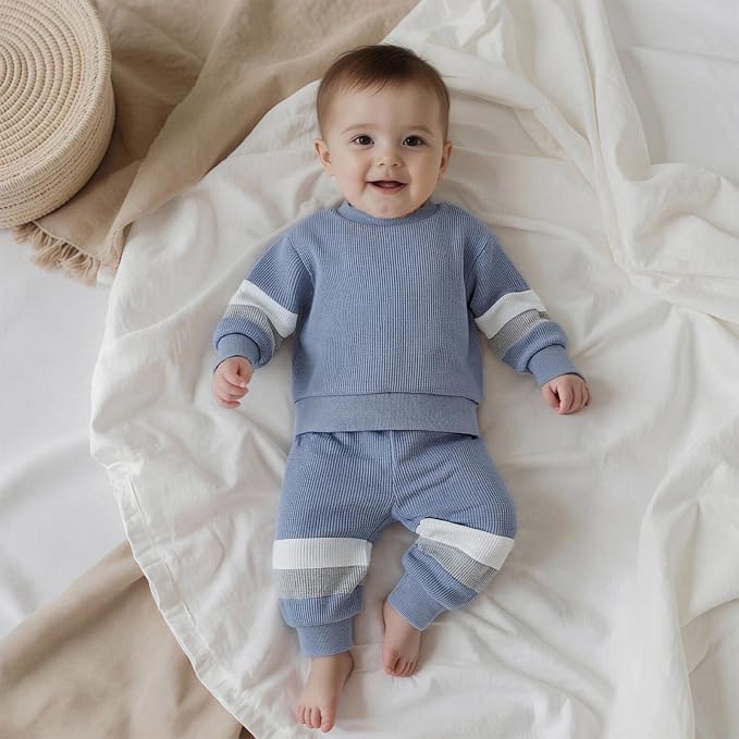 Kuriozud Toddler Baby Boy Fall Winter Clothes Long Sleeve Crewneck Pullover - Image 2