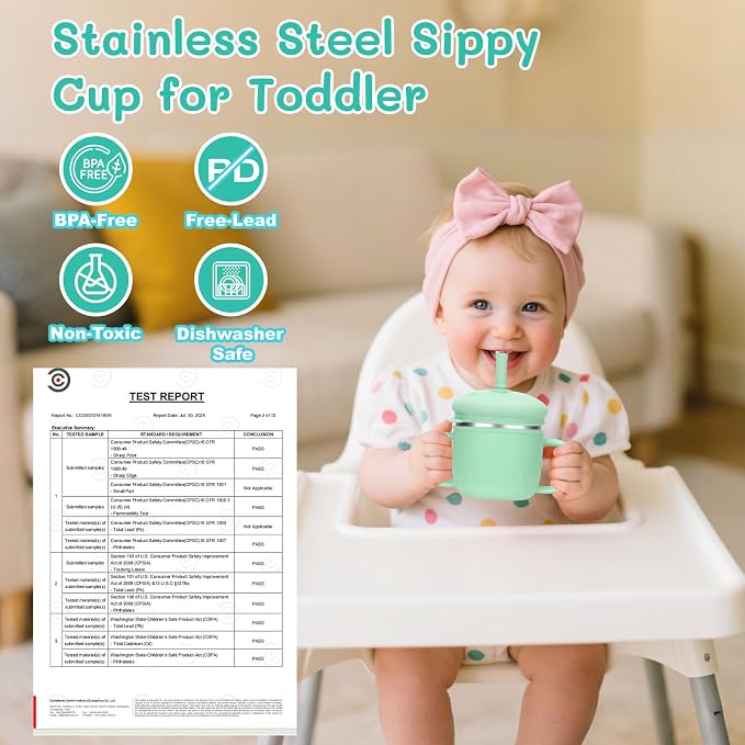 BUSOHA Stainless Steel Sippy Cups - Image 3