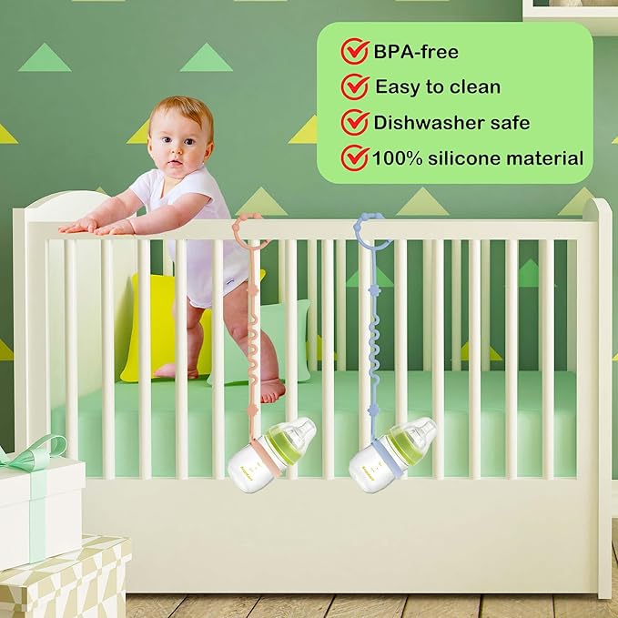RTMOK Sippy Cup Strap Keep Bottles and Sippy Cups Off The Floor, Sippy Cup - Image 5