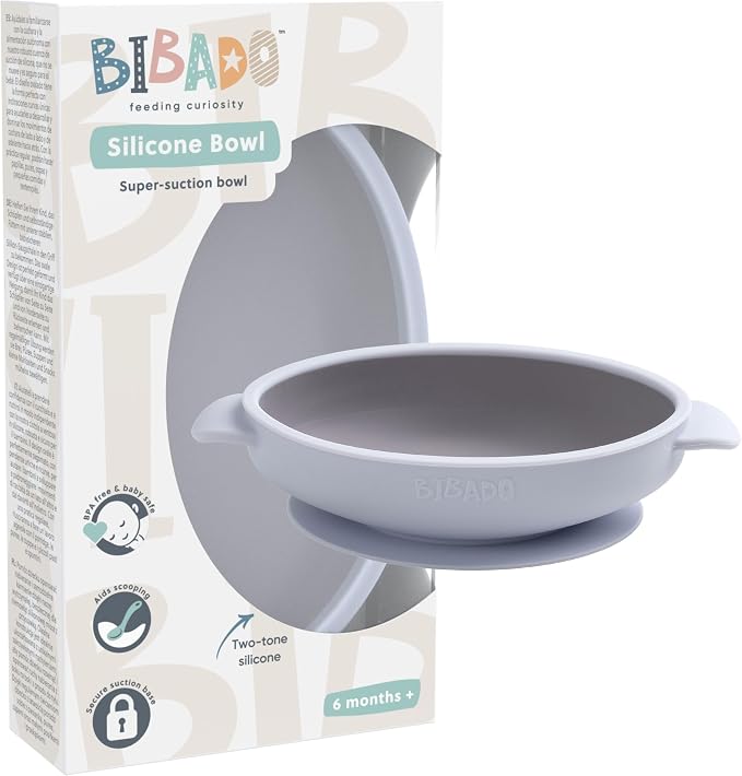BIBaDO - Silicone Baby Bowl - Stay Put Suction Bowl - Oval Shape - First Meals by BIBaDO