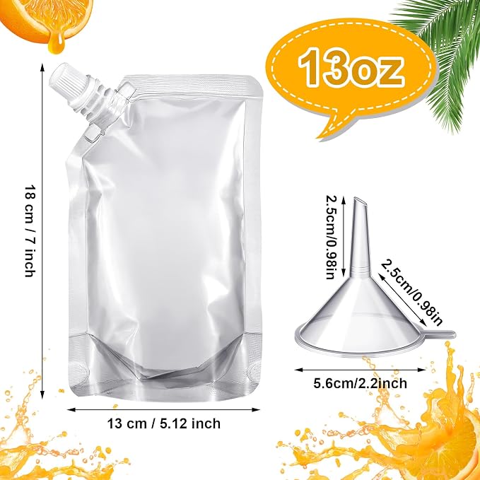 Meanplan 100 Pcs Plastic Pouches Bulk Reusable Squeeze Pouches Clear Plastic - Image 2