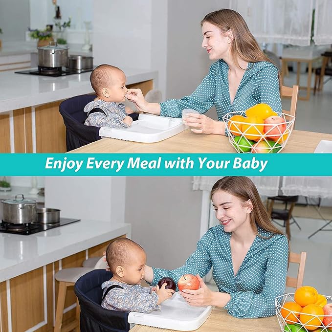 Hook On High Chair, Fast Table Clip-on High Chair, Fold-Flat Storage, Portable - Image 2