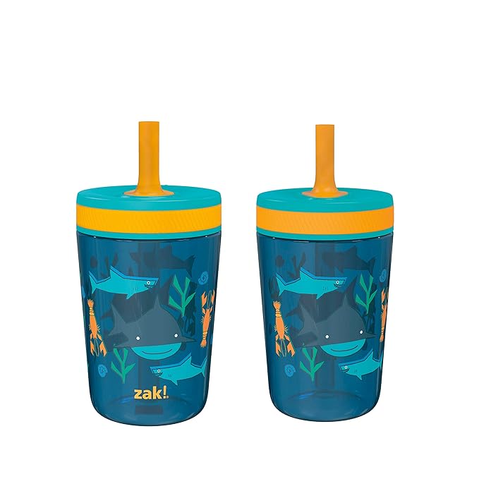 Zak Designs Kelso 15 oz Tumbler Set, Leak-Proof Screw-On Lid by ZakDesigns