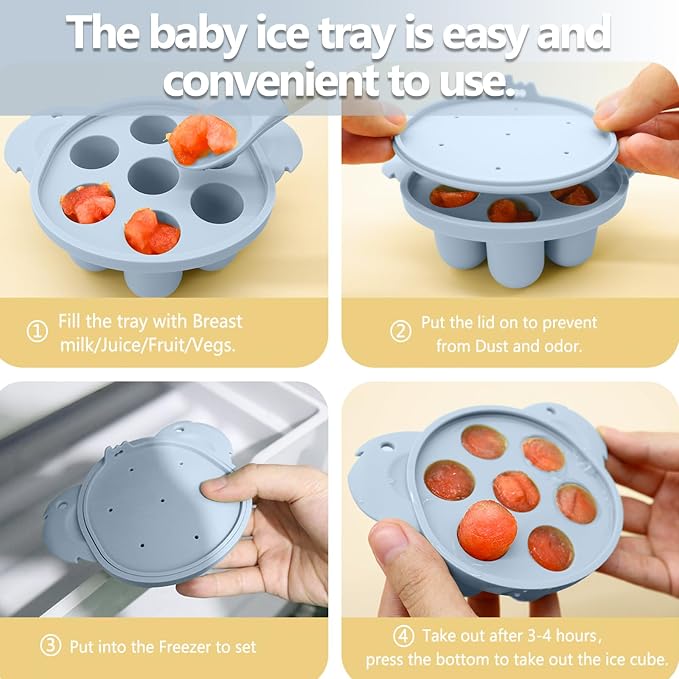 Baby Fruit/Food Feeder with Breastmilk Popsicle Molds & Teether Combo Food - Image 6