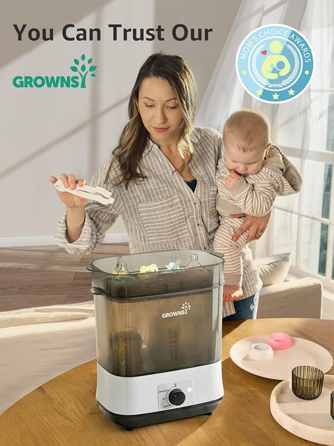 GROWNSY Adjustable 3 IN 1 Large Bottle Sterilizer and Dryer, Electric Steam - Image 7