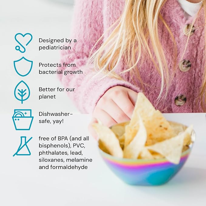 Ahimsa Stainless Steel Bowls for Kids | Non Toxic, Pediatrician Designed - Image 3