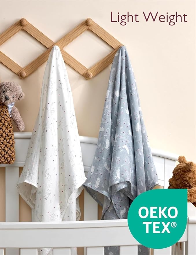 Momcozy Muslin Swaddle Blankets, Ultra Soft Neutral Baby Essentials Must Haves - Image 7