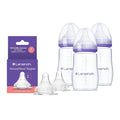 Lansinoh NaturalWave Fast Flow Nipples + 8 oz Anti-Colic Baby Bottles by Lansinoh