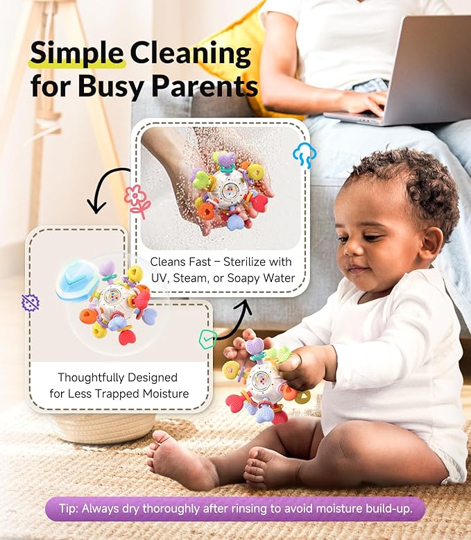 Baby Montessori Rattle & Teething Toys - Image 4