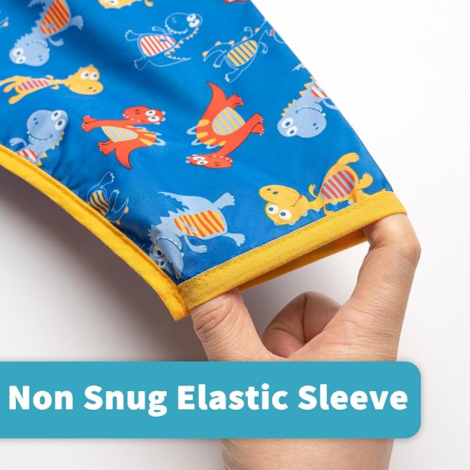 Long Sleeve Bibs For Babies 6-24 Months Full Coverage Shirt Bib for Baby Boys - Image 5