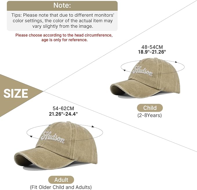 Custom Name Toddler Baseball Cap, Personalized Boys Girls Cotton Embroidered Hat - Image 7