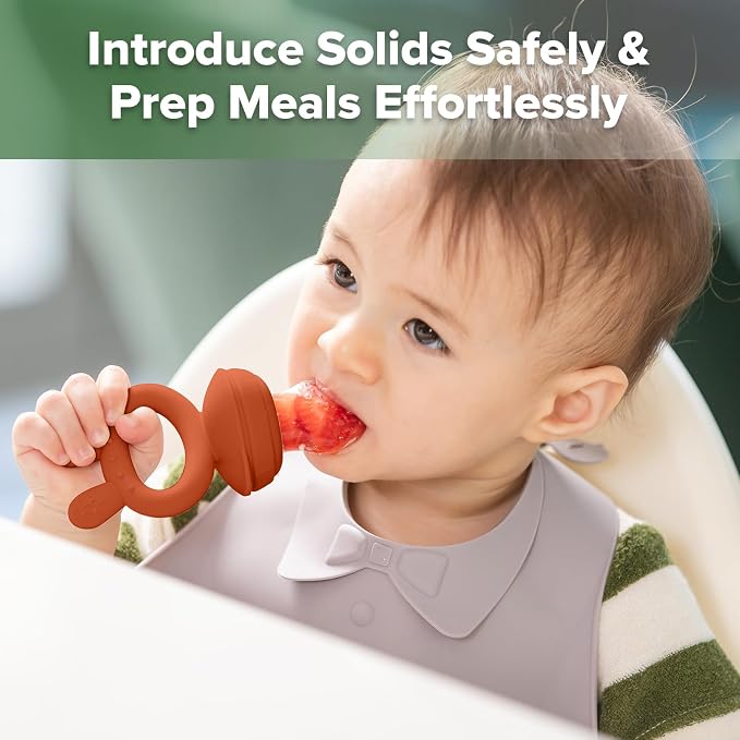 Haakaa Baby Fruit Food Feeder & Mini Freezer Nibble Tray Combo, Breastmilk - Image 2