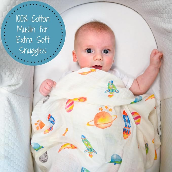 LollyBanks Swaddle Blanket, 100% Cotton Baby Blanket, Soft Muslin Swaddle - Image 3