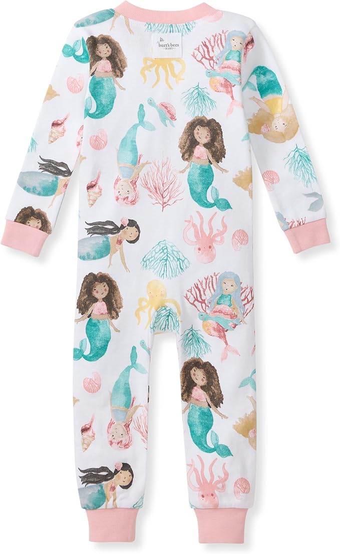 Burt's Bees Baby baby-girls Sleepers, 100% Organic Cotton, One-piece Zip Up - Image 2