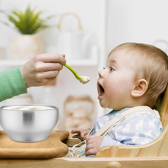 LIANYU 2-Piece 304 Stainless Steel Toddlers Bowls, 12oz Small Bowls - Image 4