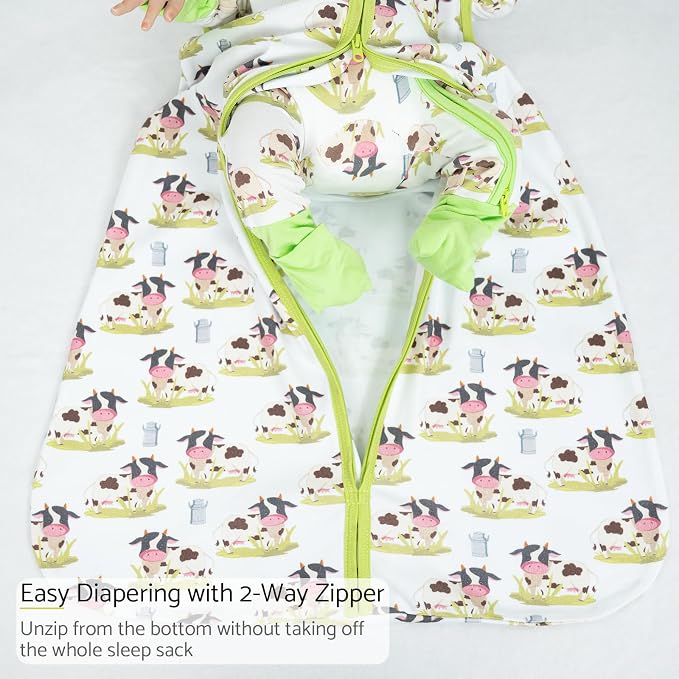 LollyBanks Baby Sleep Sack, 100% Cotton Wearable Blanket 2-Way Zipper Sleep - Image 5