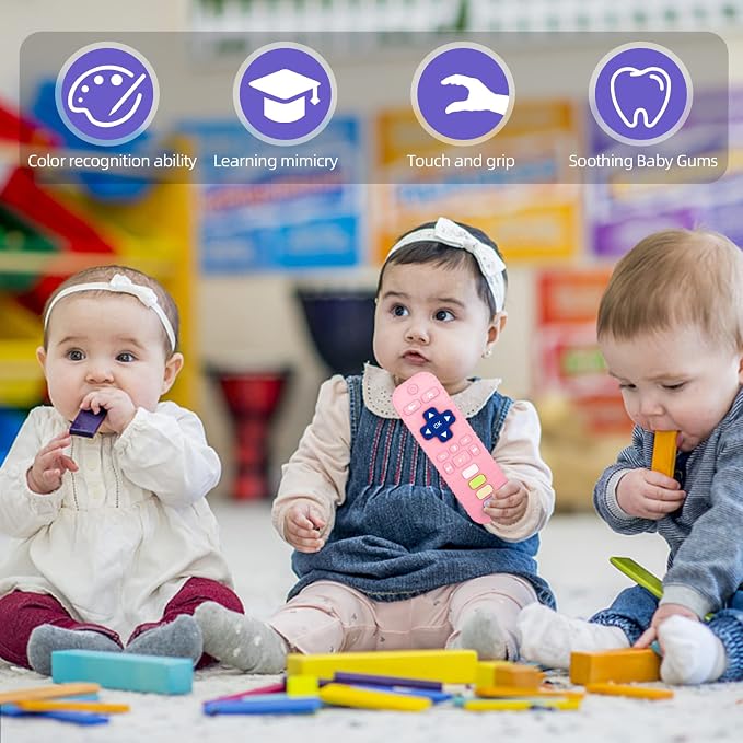 Chuya Silicone Remote Teethers Baby Teething Toys, TV Remote Teether - Image 6
