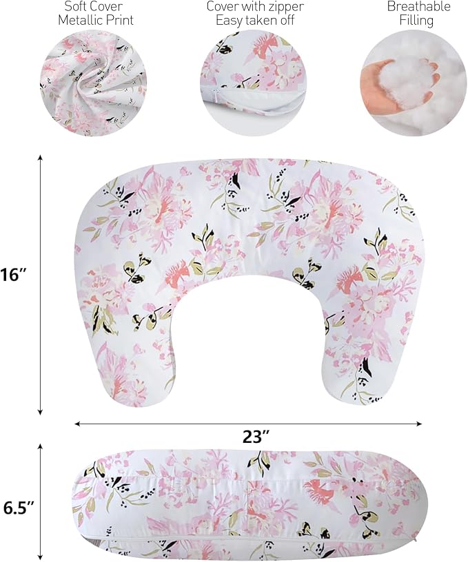 Little Grape Land Nursing Pillow, Upgraded Breast Feeding Pillow - Image 5