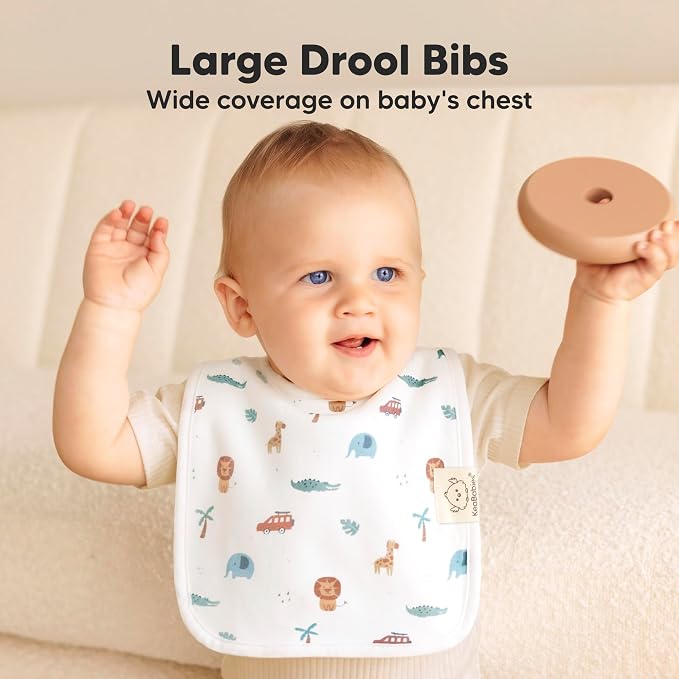KeaBabies 8-Pack Organic Baby Bibs - Image 3