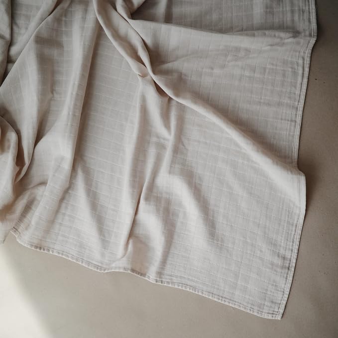 mushie Muslin Baby Swaddle Blanket | 100% Organic Cotton - Image 2