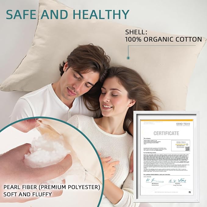 LOFE Organic Pillow with Pillowcase - Image 5