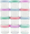 WeeSprout Baby Food Storage Glass Jars w/Lids Pastel Variety, Reusable Small by WeeSprout