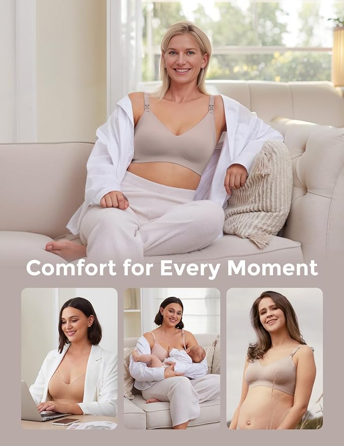 Momcozy Nursing Bras for Breastfeeding, YN21 Seamless Ultra Comfort Maternity - Image 5