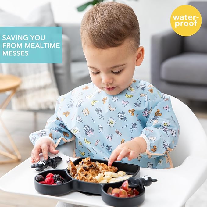 Bumkins Disney Sleeved Bib for Girl or Boy, Baby and Toddler for 6-24 Mos - Image 2
