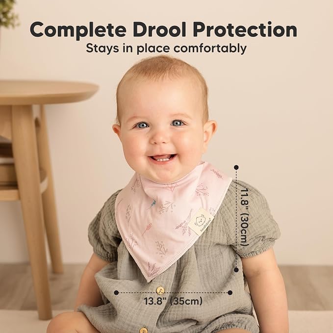 8-Pack Organic Baby Bandana Bibs - Image 5
