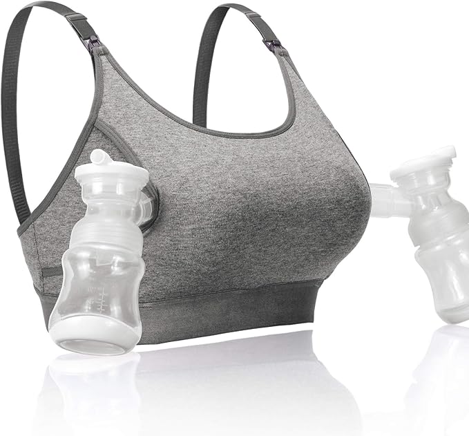 Momcozy Hands Free Pumping Bra, Adjustable Breast-Pumps Holding and Nursing Bra by Momcozy