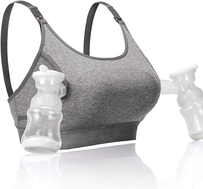Momcozy Hands Free Pumping Bra, Adjustable Breast-Pumps Holding and Nursing Bra by Momcozy
