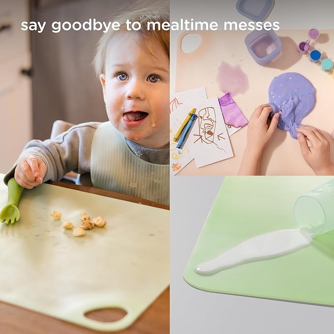 Olababy Fold N Go Silicone Placemat w Travel Case | Dishwasher Safe, BPA Free - Image 4