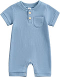 Kuriozud Newborn Infant Unisex Baby Boy Girl Clothes Button Romper Jumpsuit by Kuriozud