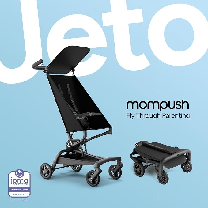 Mompush Jeto Lightweight Travel Stroller – 9.8 lbs Ultra-Compact, One-Hand Fold - Image 9