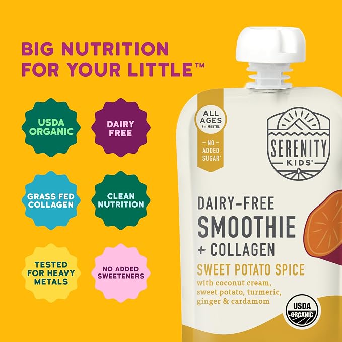 Serenity Kids 6+ Months Dairy-Free Smoothie Baby Food Pouches - Image 4