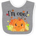 inktastic I'm One- Pumpkin Birthday Autumn Baby Bib by Inktastic