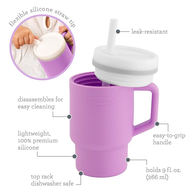 Infantino My 1st Tumbler, Silicone Sippy Cup - Image 5