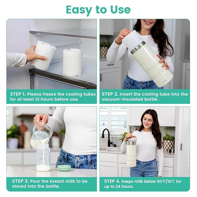 22oz Breast Milk Cooler for Work and Travel, 24 Hours All-Day Cooling, Large - Image 7