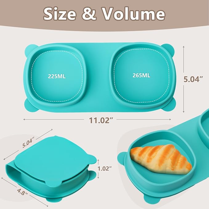 Silicone Foldable Novelty Dinner Plates, Suction Plates - Image 3