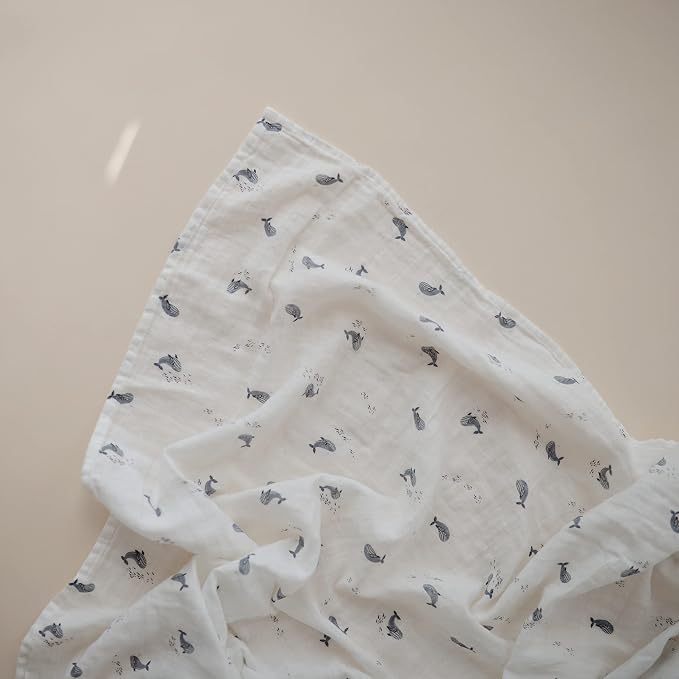 mushie Muslin Baby Swaddle Blanket | 100% Organic Cotton - Image 2