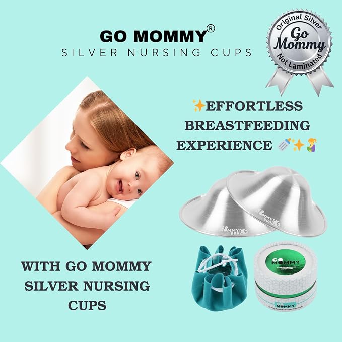 Silver Nipple Shields for Breastfeeding Newborn & A Breastfeeding Essential by - Image 9