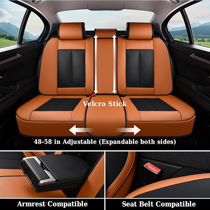 Coverado Universal Seat Covers Full Set, 5 Seats Universal Seat Covers - Image 8
