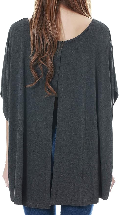 Smallshow Women's Nursing Top Maternity Poncho - Image 3
