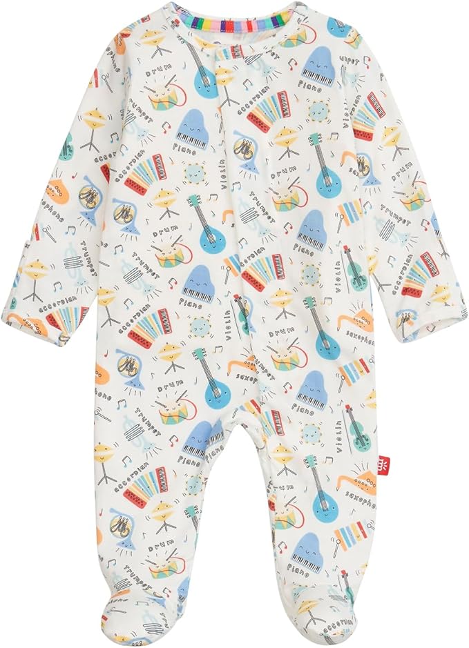 Magnetic Me Girls Modal Magnetic Baby Footie Pajamas | Silky Soft Modal Fabric by magneticme