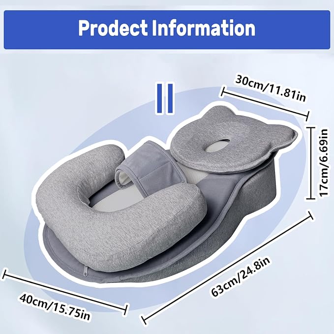 Cushion Reflux Breastfeeding Pillow, Bottle Feeding, Tummy Time - Image 6