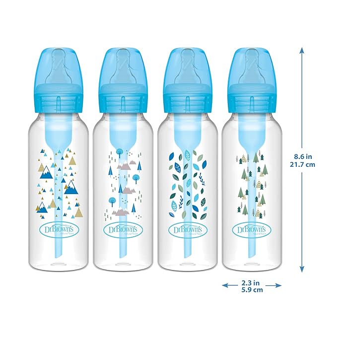 Dr. Brown's Natural Flow Anti-Colic Options+ Narrow Baby Bottle, 8 oz/250 mL - Image 14