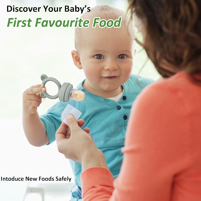 Silicone Baby Fruit Food Feeder & Mini Freezer Nibble Tray, Breastmilk Popsicle - Image 5
