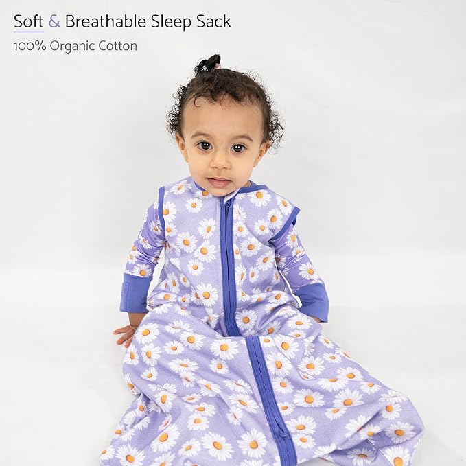 LollyBanks Baby Sleep Sack, 100% Cotton Wearable Blanket 2-Way Zipper Sleep - Image 2