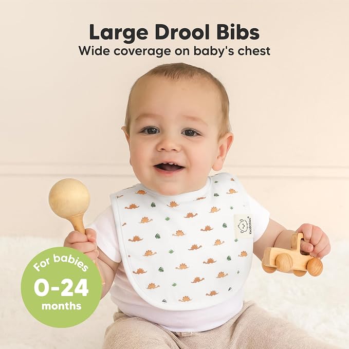 8-Pack Organic Baby Bibs for Boys, Girls - Image 2